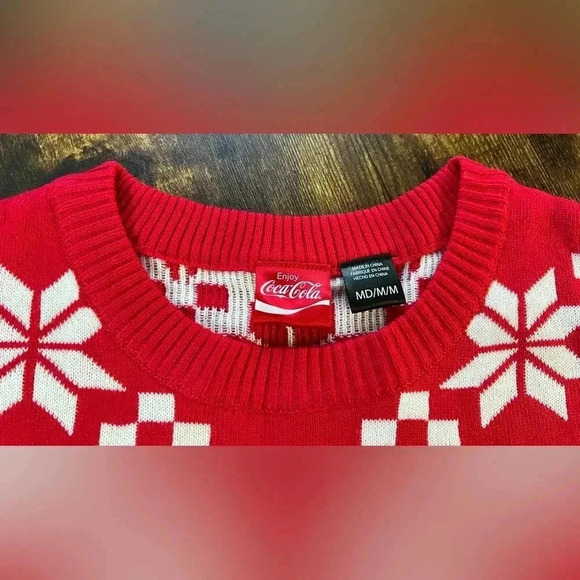 Coca-Cola | men’s Christmas sweater.  Size: M - Picture 9 of 16